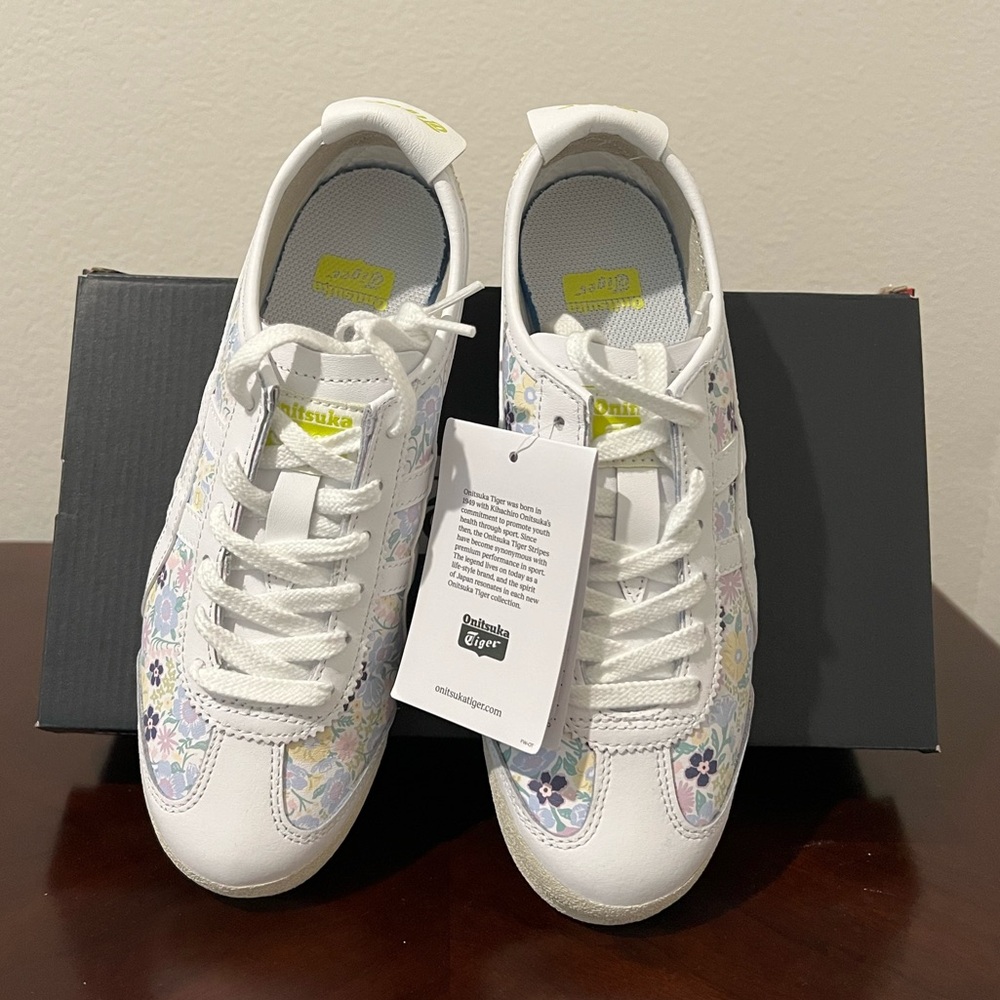 ONITSUKA TIGER MEXICO 66 Women's Floral Sneakers, White Multi/US7 (EUR38/UK4.5) - Picture 2 of 10